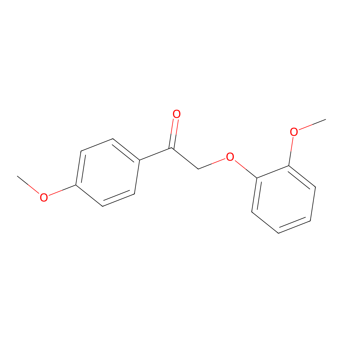 4'-Methoxy-2-(2-methoxyphenoxy)acetophenone molecular structure, CAS 19513-80-5