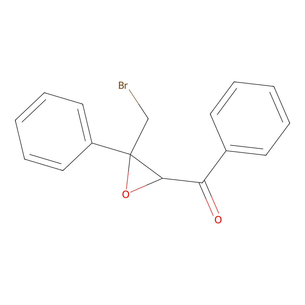 [3-(Bromomethyl)-3-phenyloxiran-2-yl](phenyl)methanone molecular structure, CAS 19513-91-8