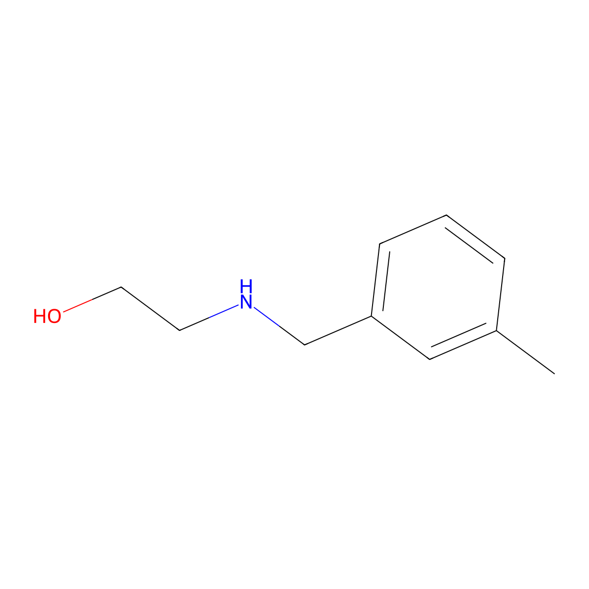 2-(3-Methyl-benzylamino)-ethanol molecular structure, CAS 195132-53-7