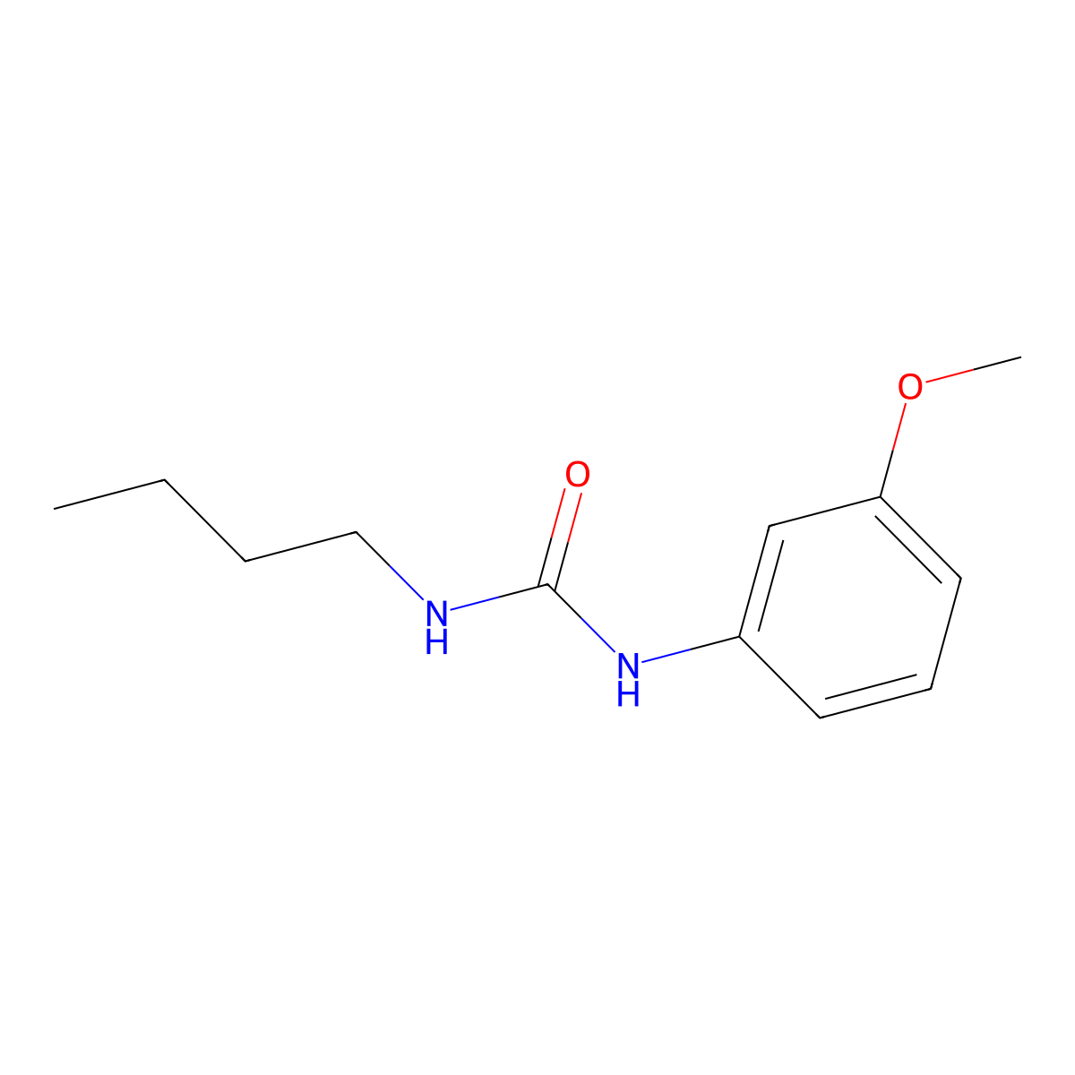1-Butyl-3-(3-methoxyphenyl)urea molecular structure, CAS 195133-27-8