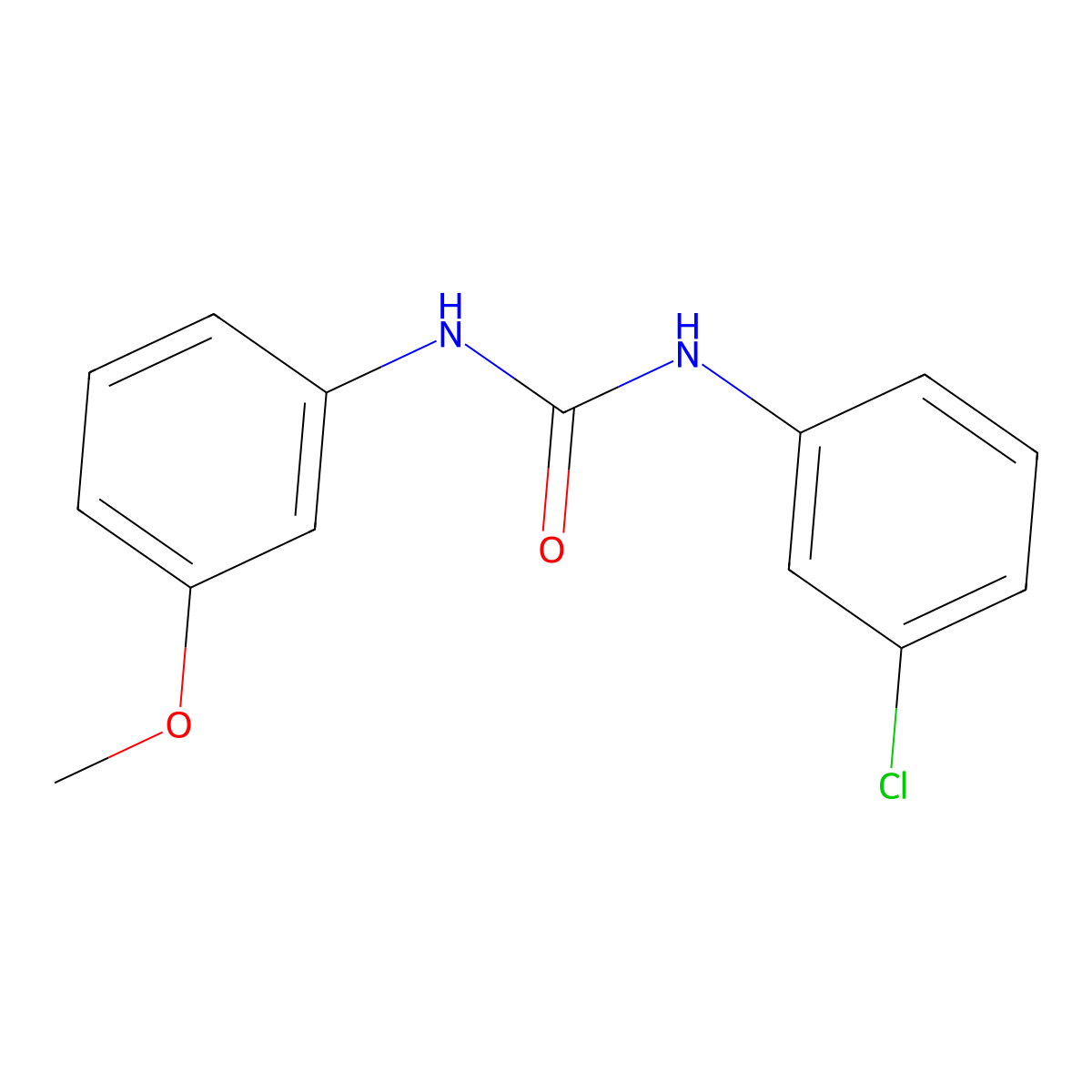 1-(3-Chlorophenyl)-3-(3-methoxyphenyl)urea molecular structure, CAS 195133-51-8