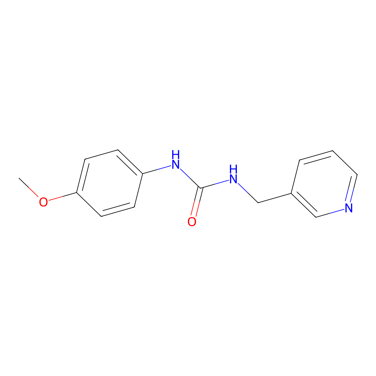1-(4-Methoxyphenyl)-3-(pyridin-3-ylmethyl)urea molecular structure, CAS 195133-95-0