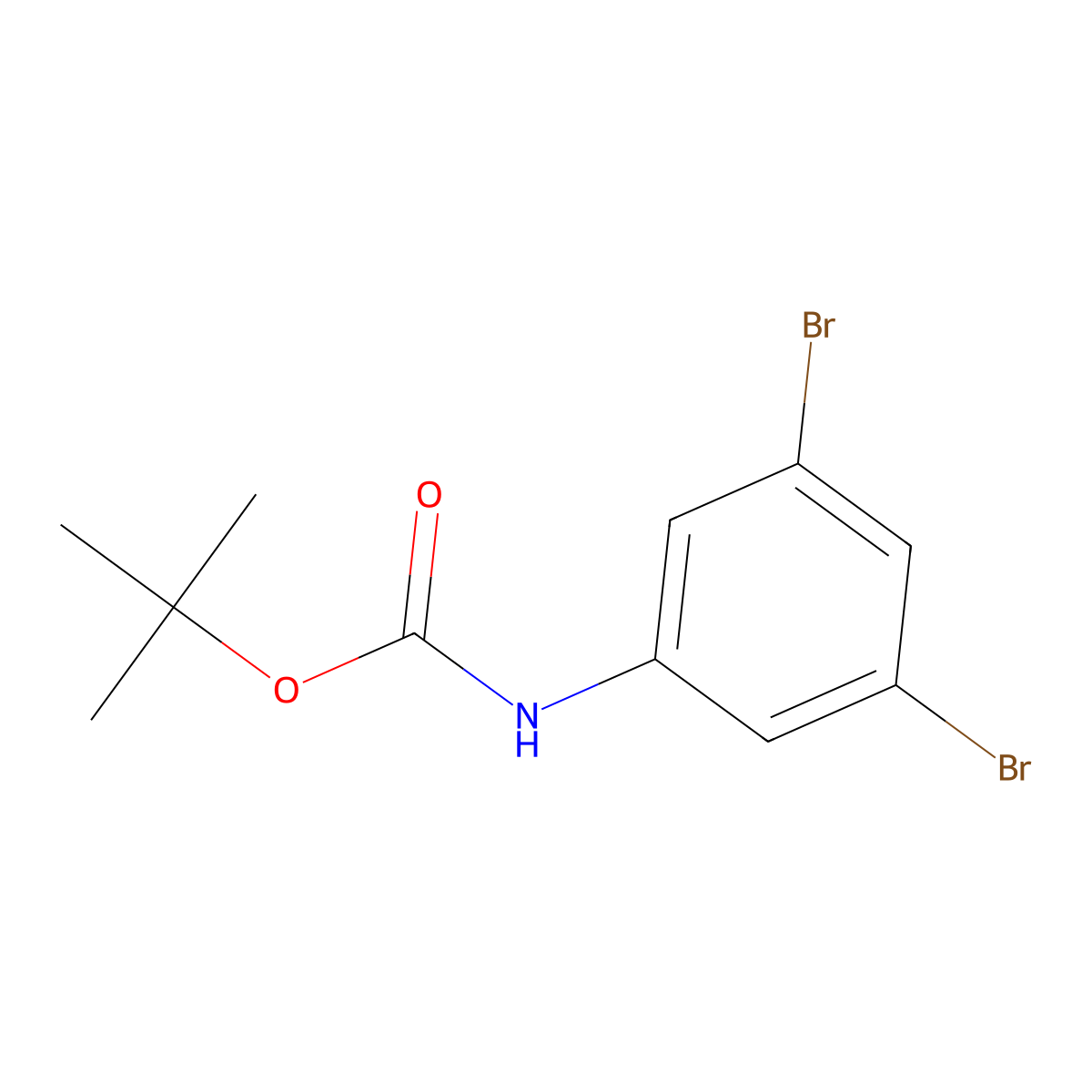 tert-Butyl (3,5-dibromophenyl)carbamate molecular structure, CAS 195134-70-4