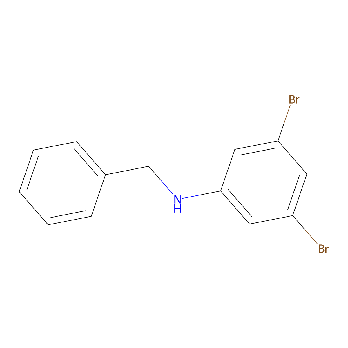 Benzyl(3,5-dibromo-phenyl)-amine molecular structure, CAS 195134-74-8