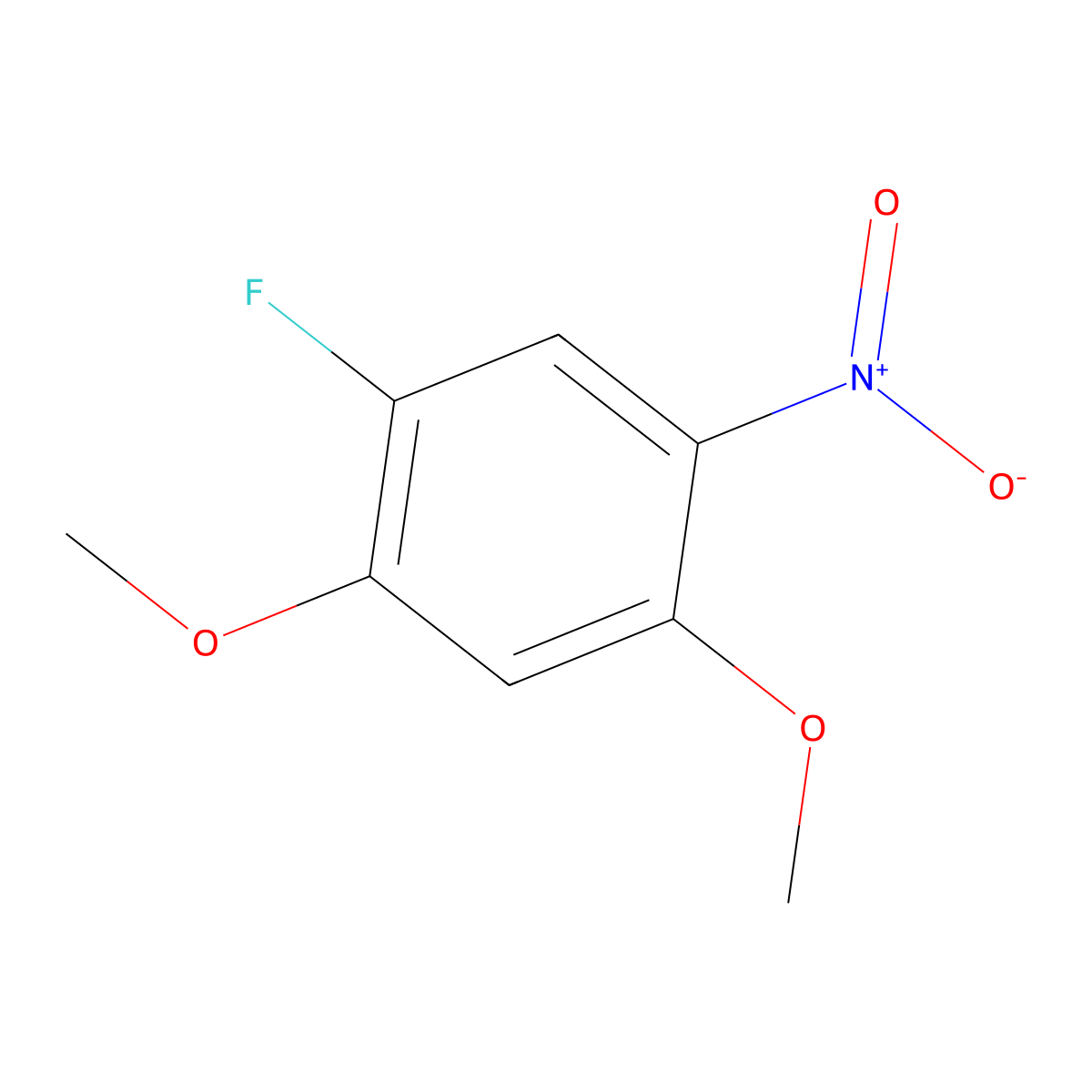 2,4-Dimethoxy-5-fluoronitrobenzene molecular structure, CAS 195136-62-0