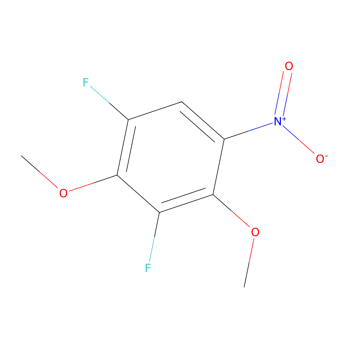 1,3-Difluoro-2,4-dimethoxy-5-nitrobenzene molecular structure, CAS 195136-63-1