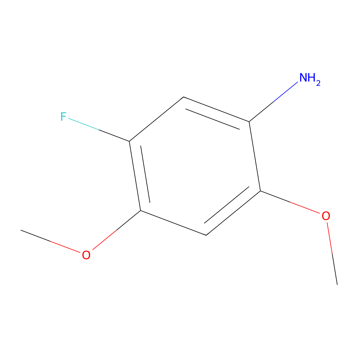 2,4-Dimethoxy-5-fluoroaniline molecular structure, CAS 195136-65-3