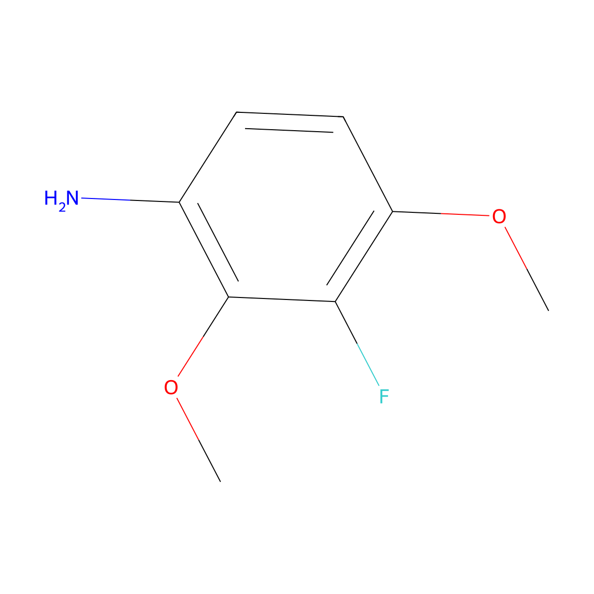 3-Fluoro-2,4-dimethoxyaniline molecular structure, CAS 195136-66-4
