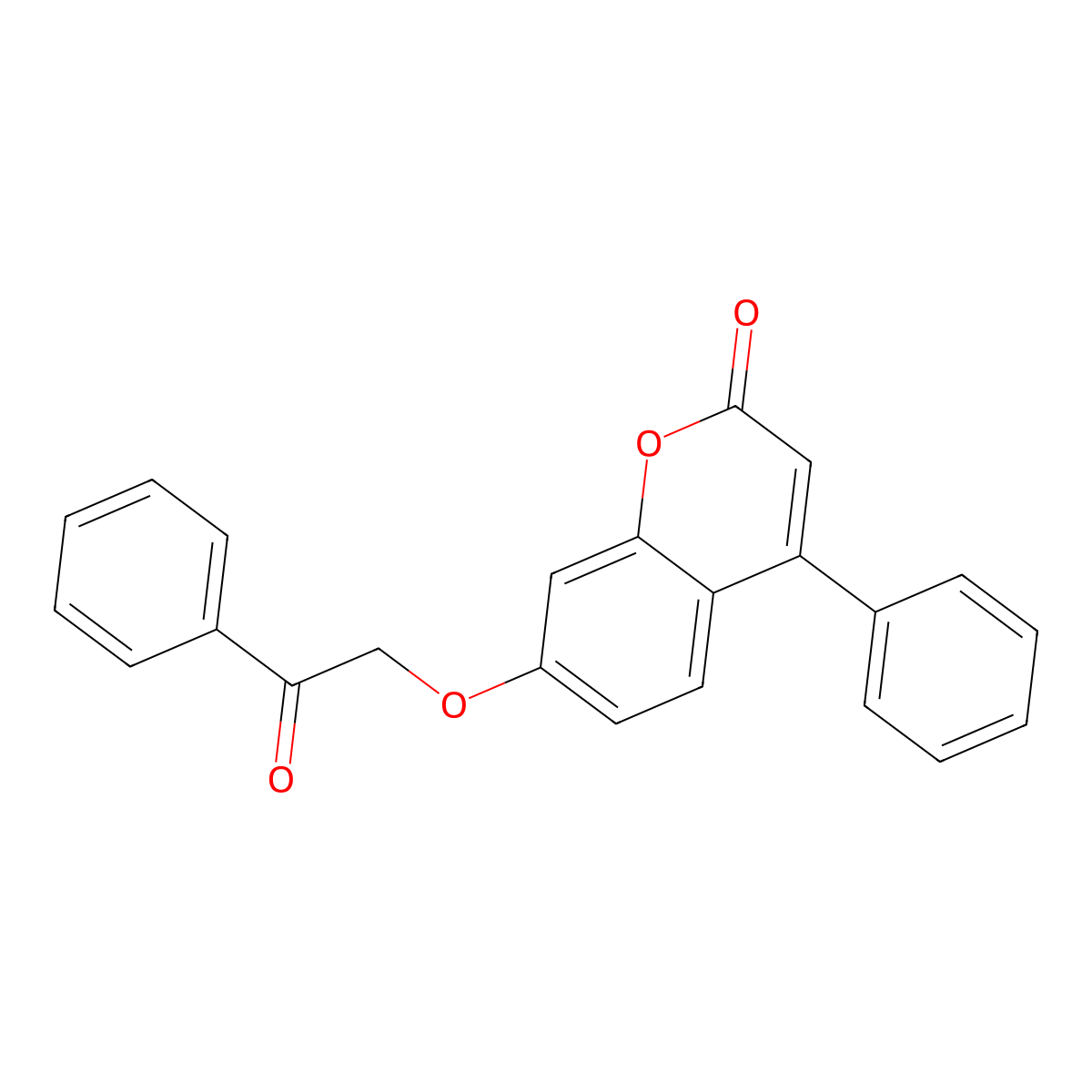 7-(2-oxo-2-phenylethoxy)-4-phenyl-2H-chromen-2-one molecular structure, CAS 195137-92-9