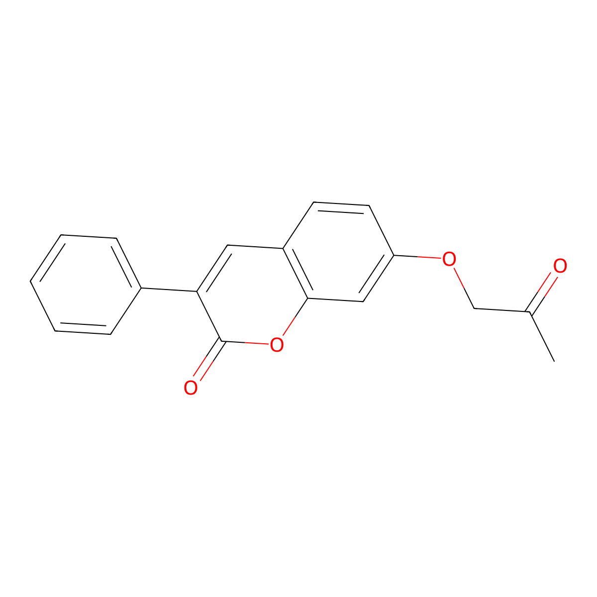 7-(2-oxopropoxy)-3-phenyl-2H-chromen-2-one molecular structure, CAS 195137-94-1