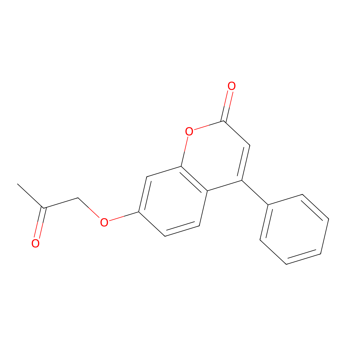7-(2-Oxopropoxy)-4-phenyl-2H-1-benzopyran-2-one molecular structure, CAS 195137-96-3