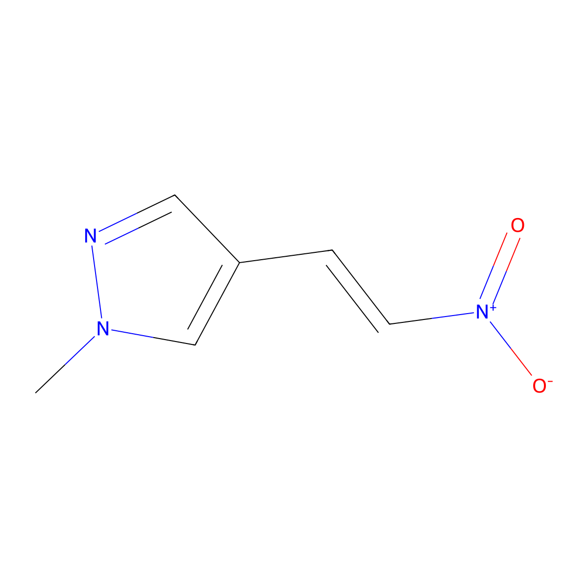 1-methyl-4-((E)-2-nitroethenyl)-1H-pyrazole molecular structure, CAS 1951371-45-1