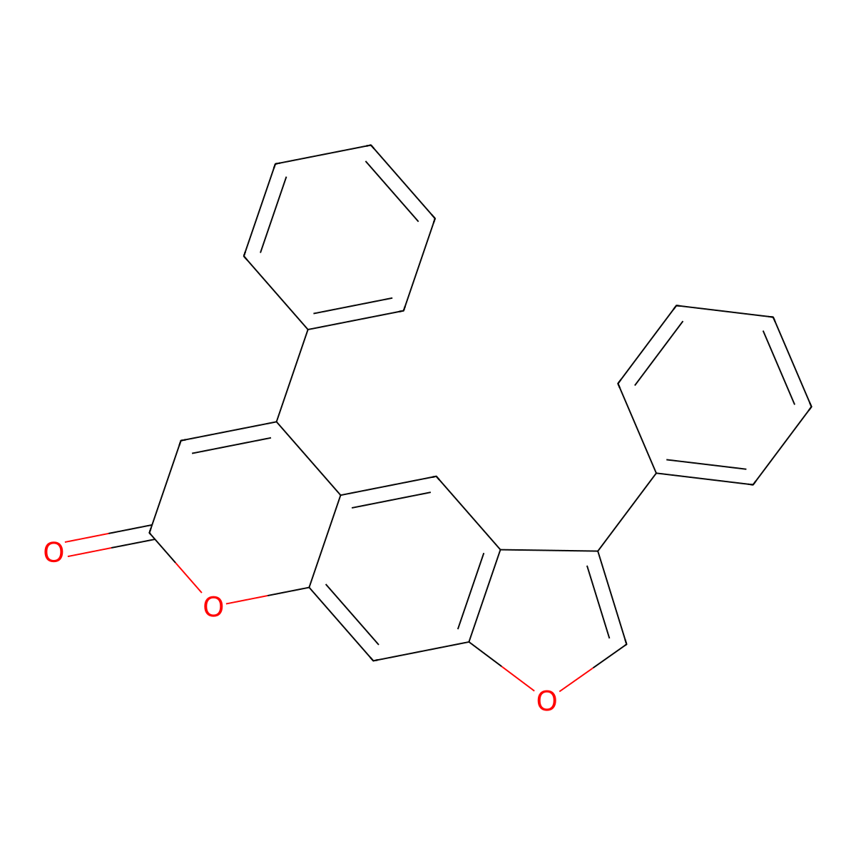 3,5-diphenyl-7H-furo[3,2-g]chromen-7-one molecular structure, CAS 195138-04-6