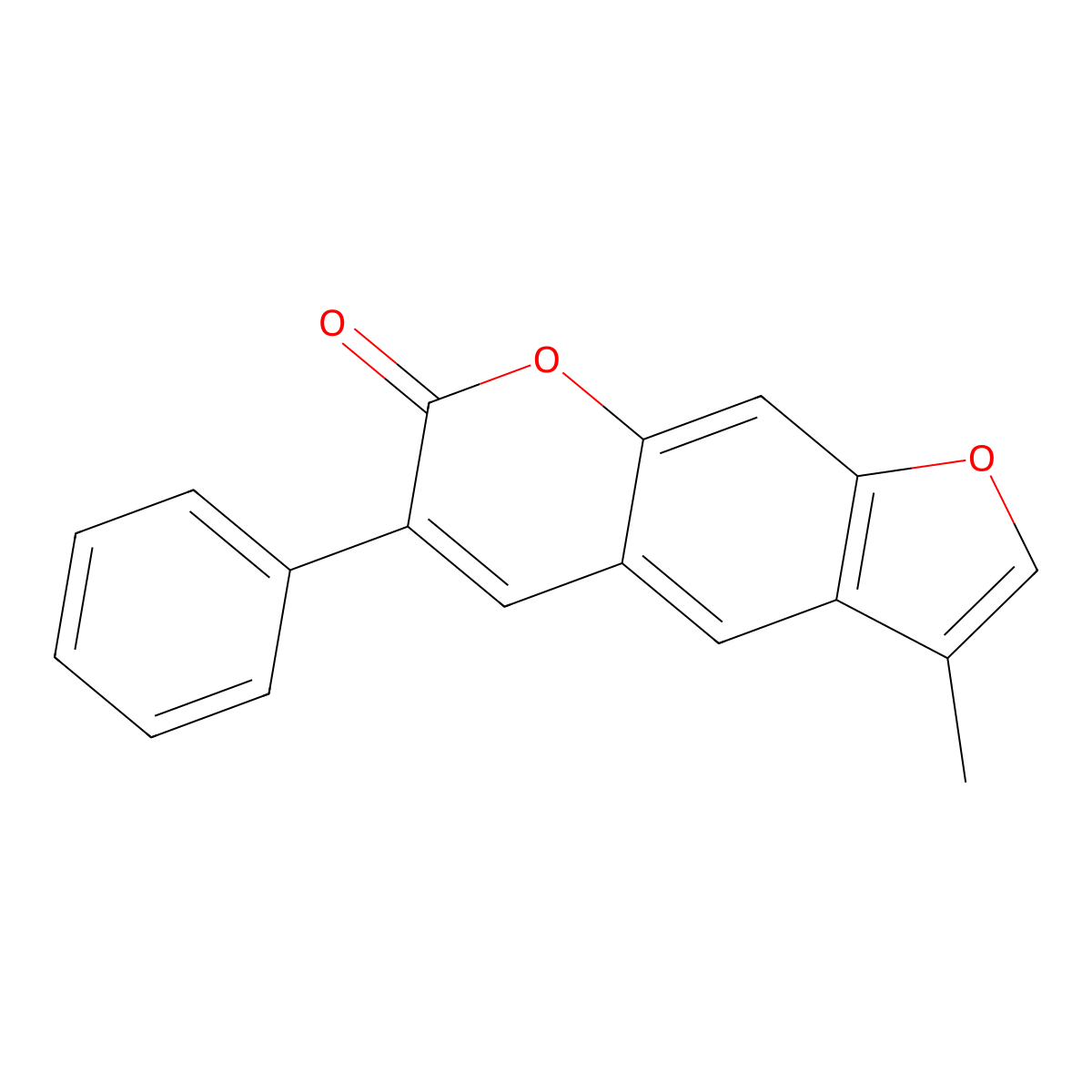 3-methyl-6-phenyl-7H-furo[3,2-g]chromen-7-one molecular structure, CAS 195138-08-0