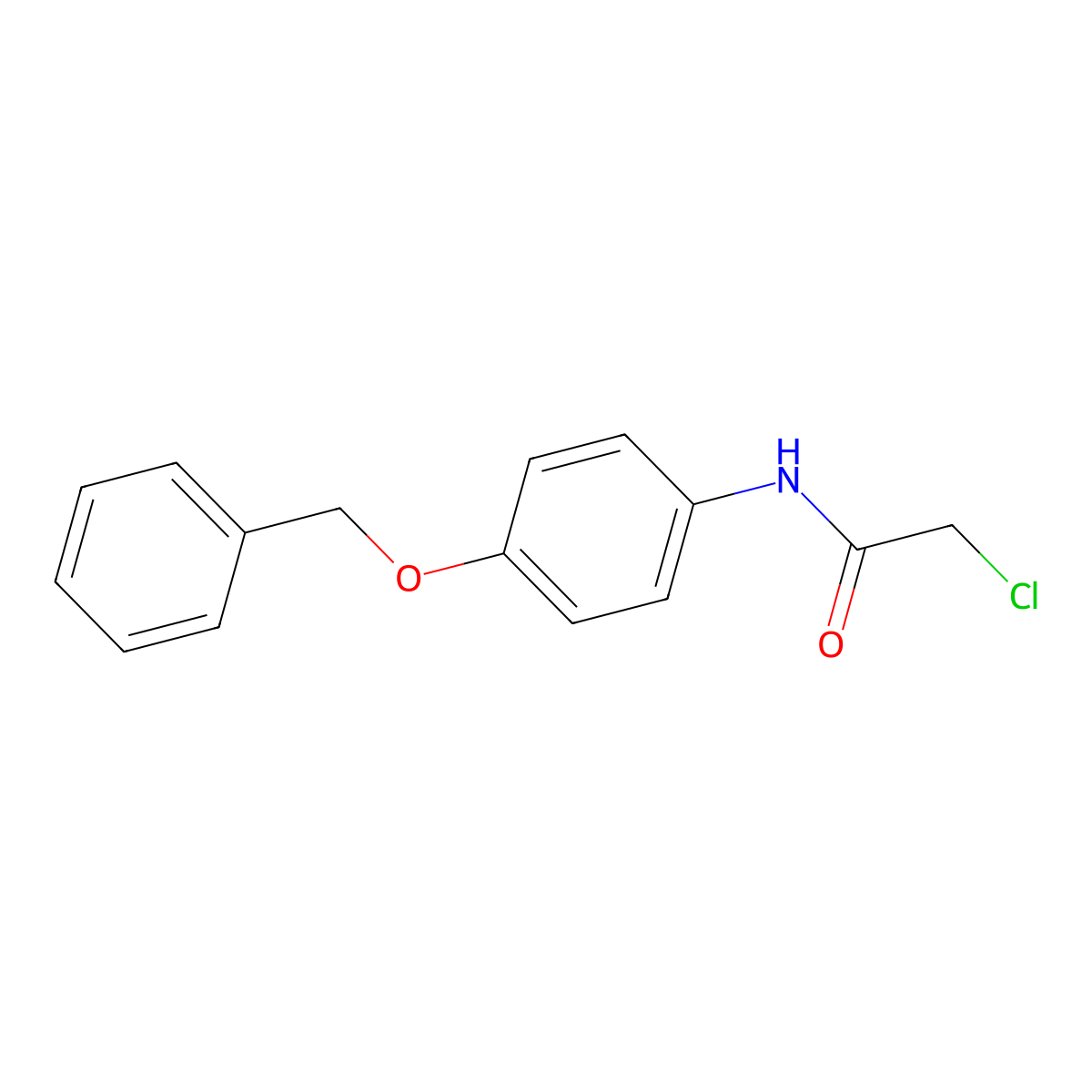 N-[4-(benzyloxy)phenyl]-2-chloroacetamide molecular structure, CAS 19514-92-2