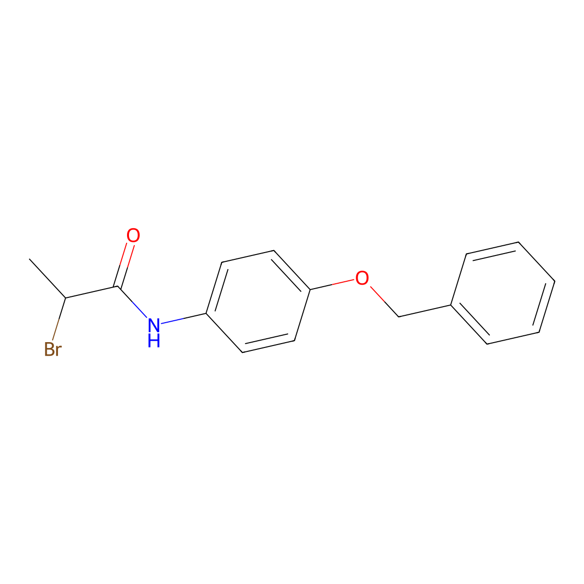 N-[4-(Benzyloxy)phenyl]-2-bromopropanamide molecular structure, CAS 19514-95-5
