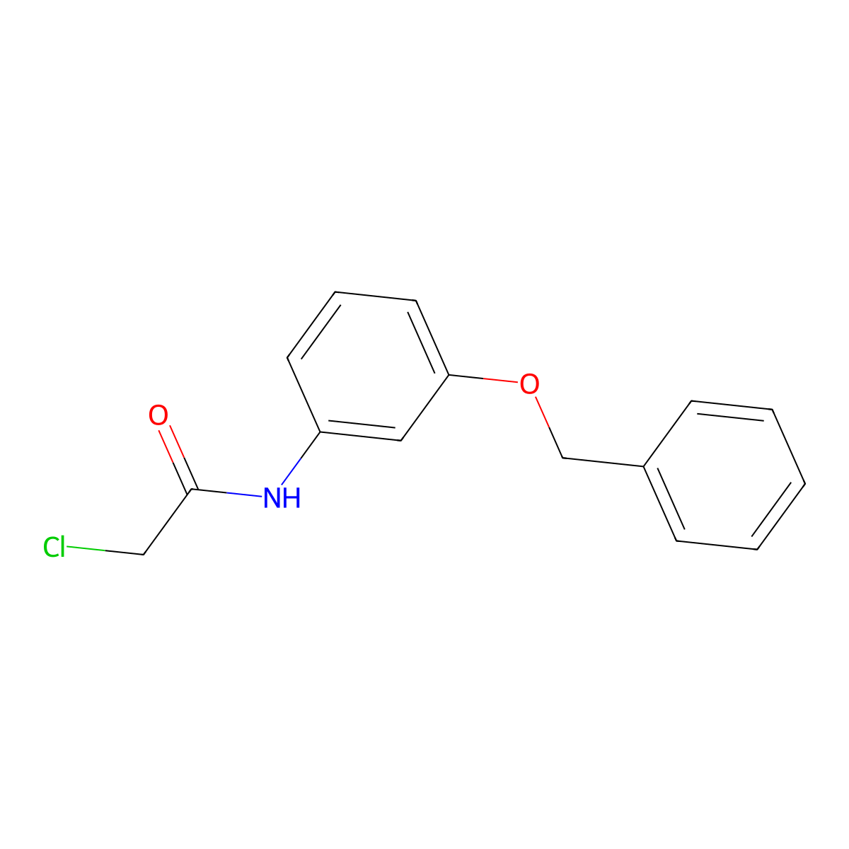 Acetamide, 2-chloro-N-[3-(phenylmethoxy)phenyl]- molecular structure, CAS 19514-98-8