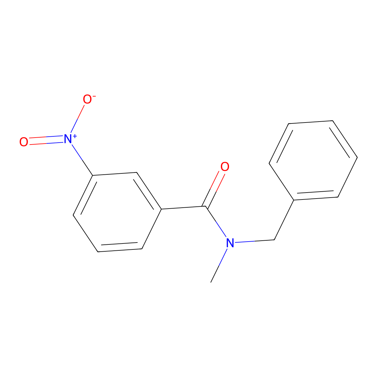 N-benzyl-N-methyl-3-nitrobenzamide molecular structure, CAS 195140-22-8