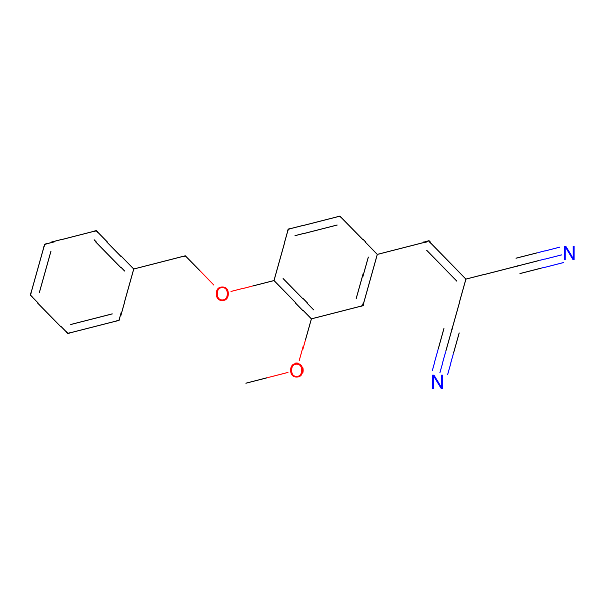 2-(4-Benzyloxy-3-methoxy-benzylidene)-malononitrile molecular structure, CAS 195140-73-9