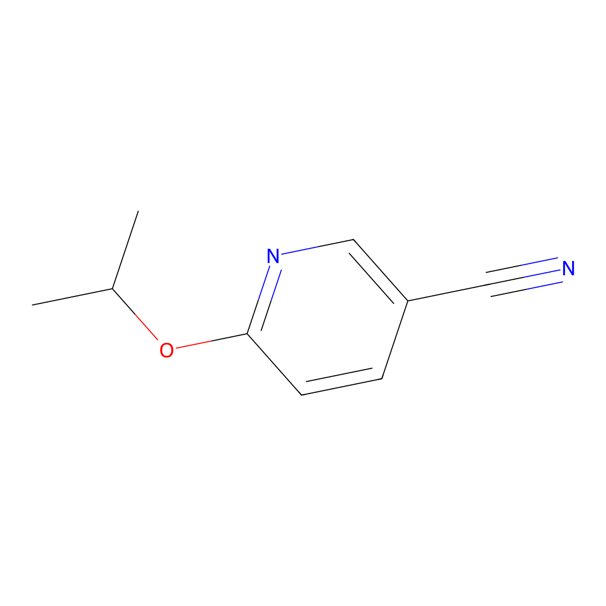 6-Isopropoxynicotinonitrile molecular structure, CAS 195140-86-4