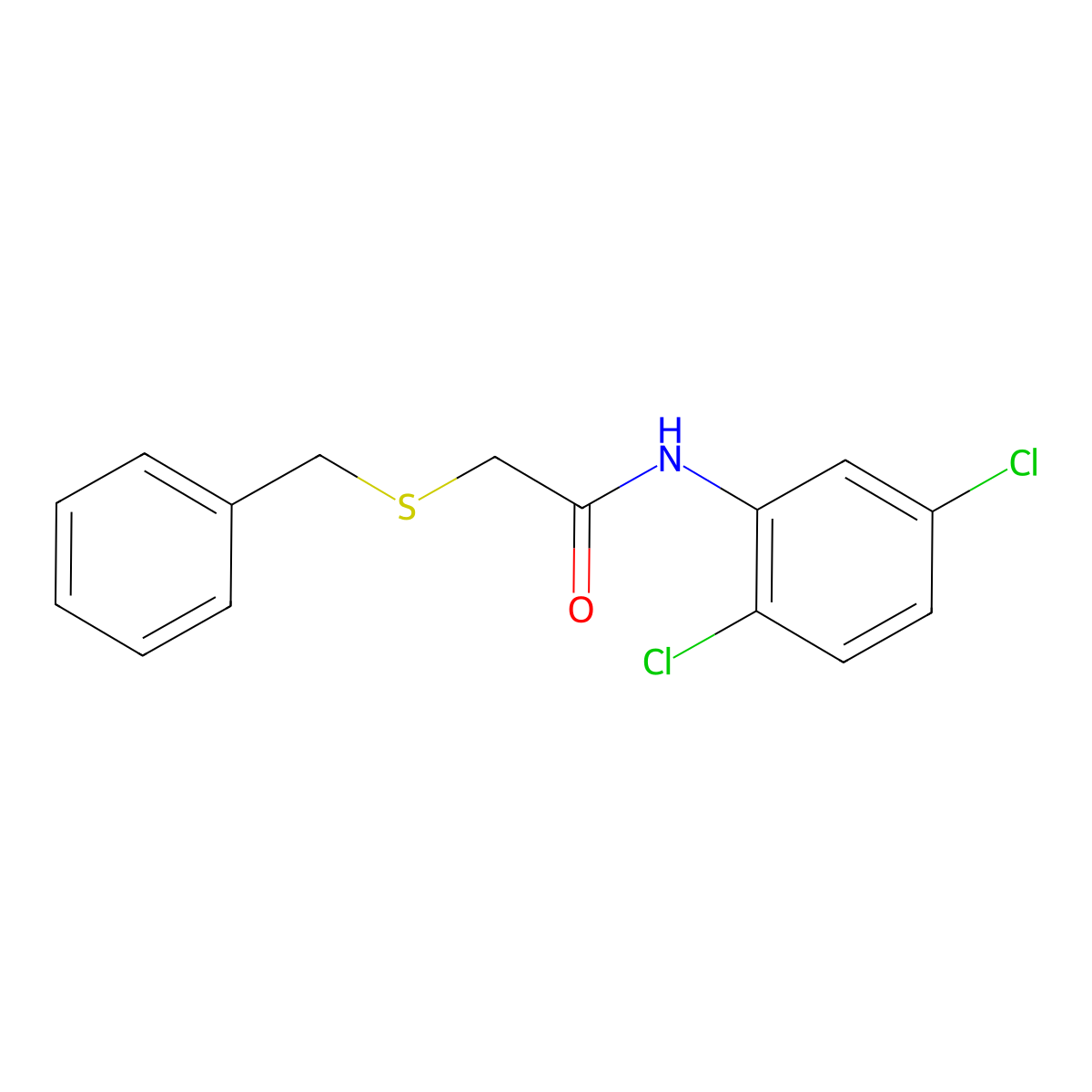 2-(benzylsulfanyl)-N-(2,5-dichlorophenyl)acetamide molecular structure, CAS 195141-72-1