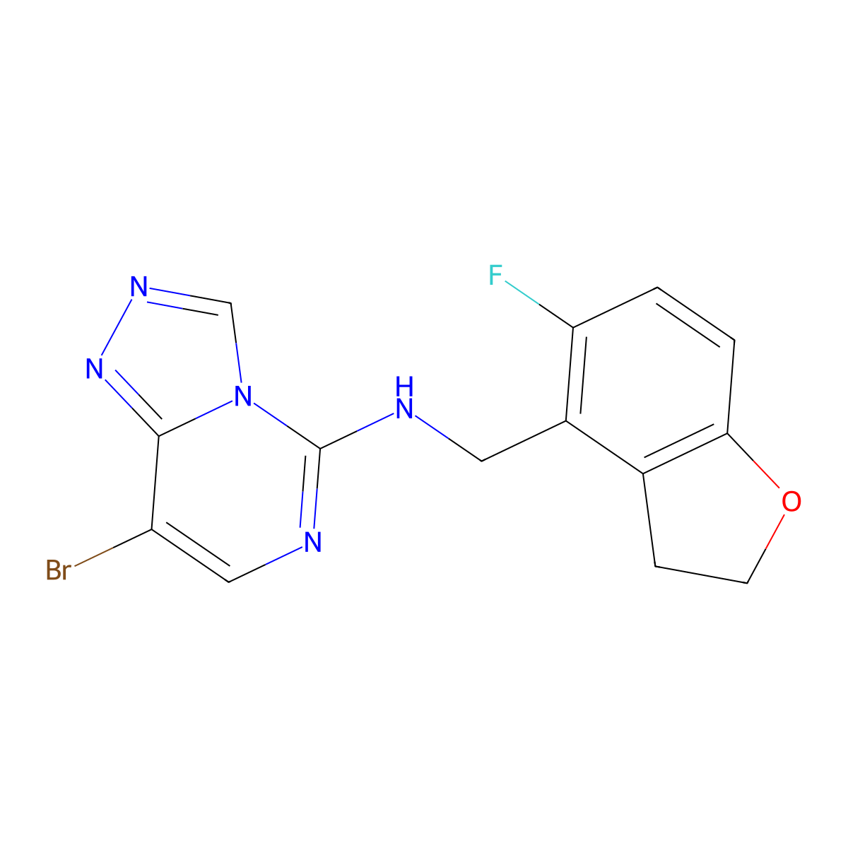 8-Bromo-N-[(5-fluoro-2,3-dihydrobenzofuran-4-YL)methyl]-[1,2,4]triazolo[4,3-C]pyrimidin-5-amine molecular structure, CAS 1951411-40-7