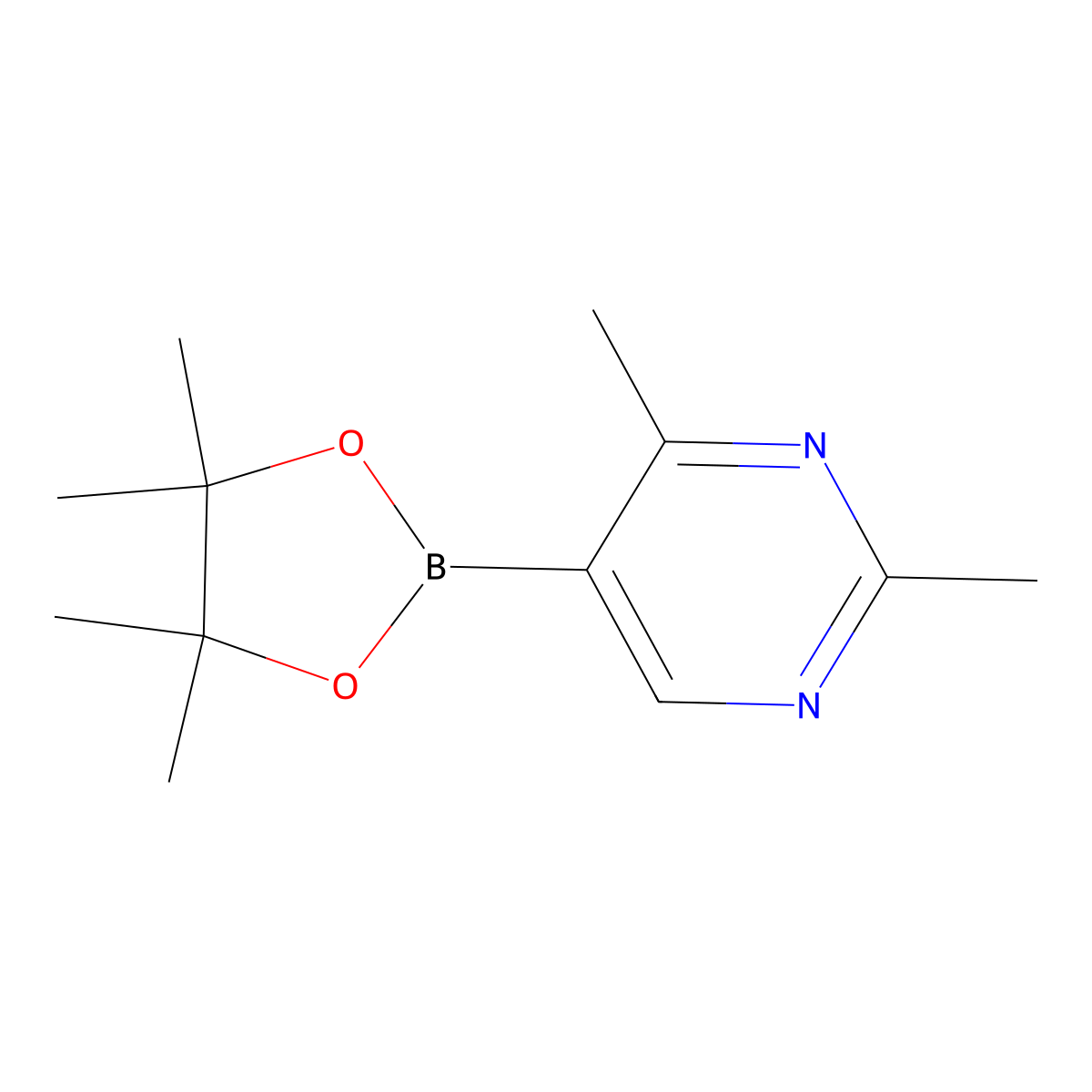 2,4-Dimethyl-5-(4,4,5,5-tetramethyl-1,3,2-dioxaborolan-2-yl)pyrimidine molecular structure, CAS 1951411-46-3