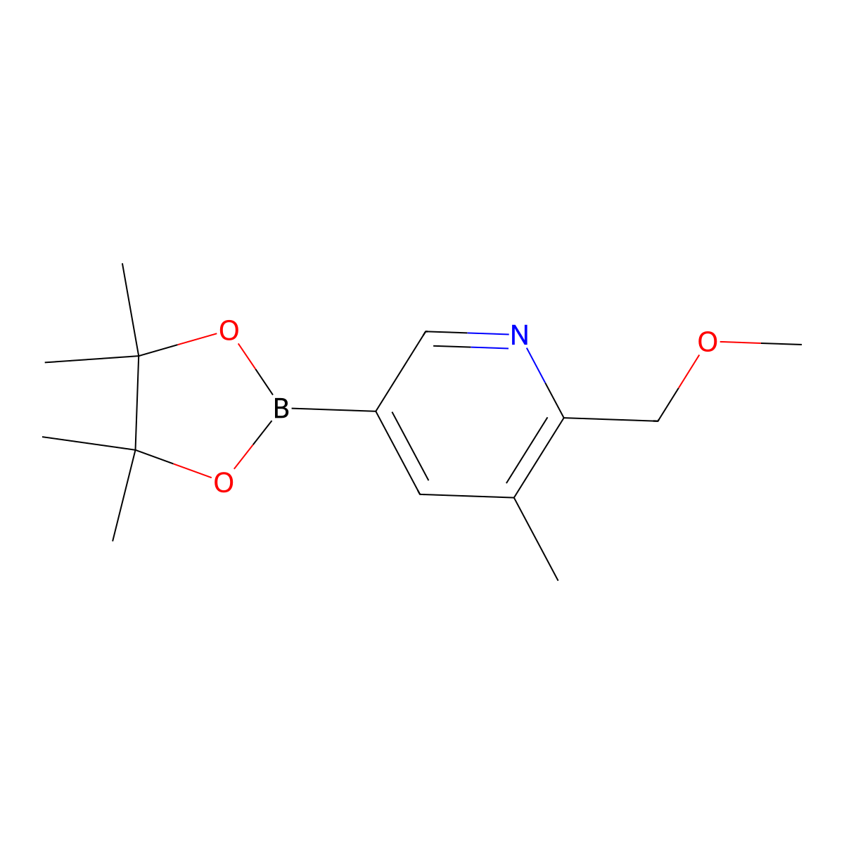 2-(Methoxymethyl)-3-methyl-5-(4,4,5,5-tetramethyl-1,3,2-dioxaborolan-2-yl)pyridine molecular structure, CAS 1951411-77-0
