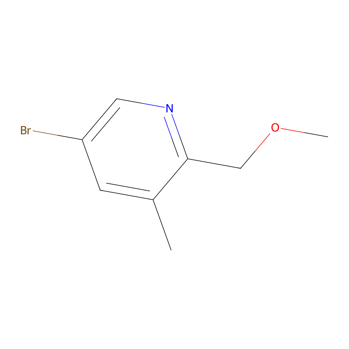 5-Bromo-2-(methoxymethyl)-3-methylpyridine molecular structure, CAS 1951411-78-1
