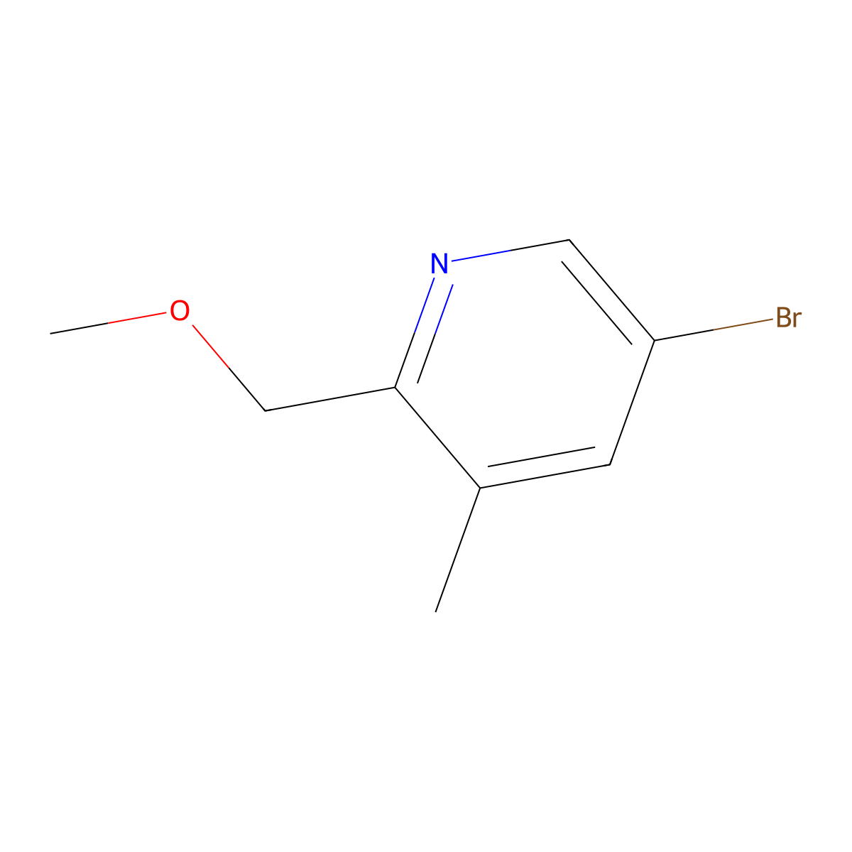 5-Bromo-2-(methoxymethyl)-3-methylpyridine molecular structure, CAS 1951411-78-1