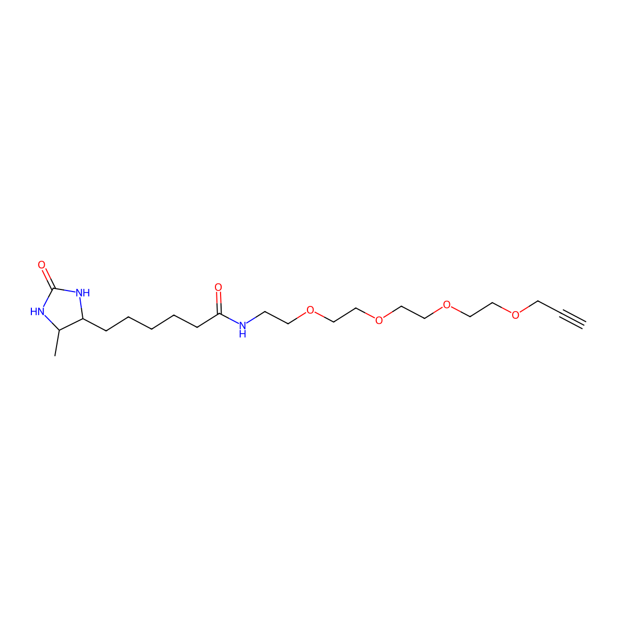 Desthiobiotin-PEG4-Alkyne molecular structure, CAS 1951424-89-7