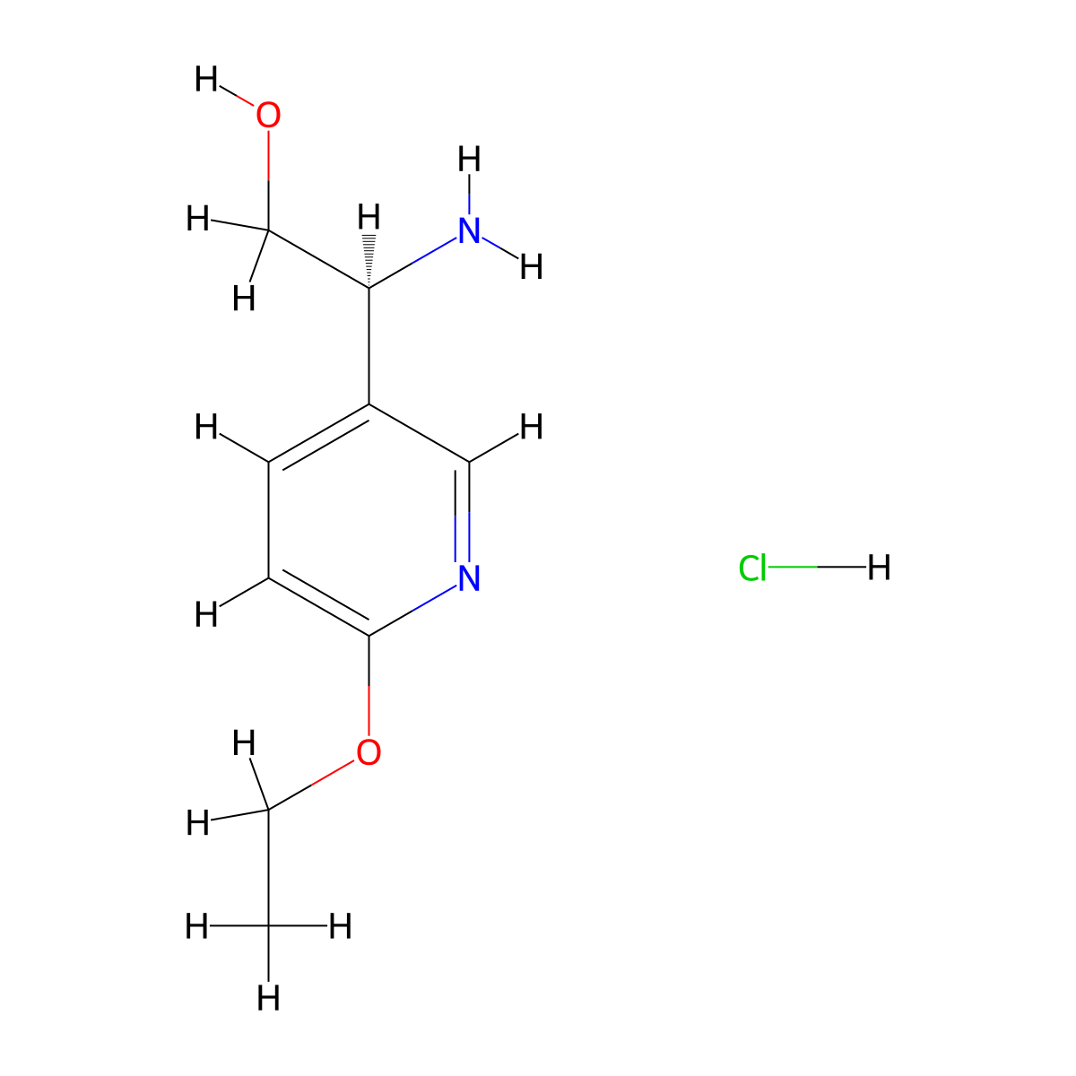 (S)-2-Amino-2-(6-ethoxypyridin-3-yl)ethanol hydrochloride molecular structure, CAS 1951424-97-7