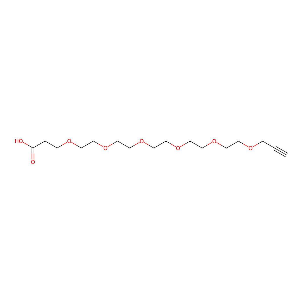 Propargyl-PEG6-acid molecular structure, CAS 1951438-84-8