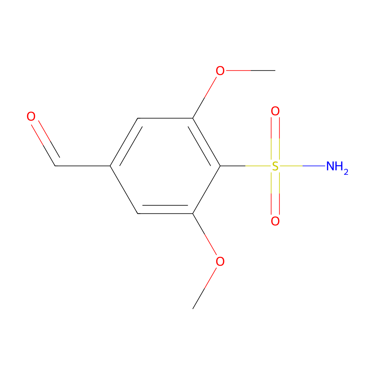 4-Formyl-2,6-dimethoxybenzenesulfonamide molecular structure, CAS 1951438-86-0
