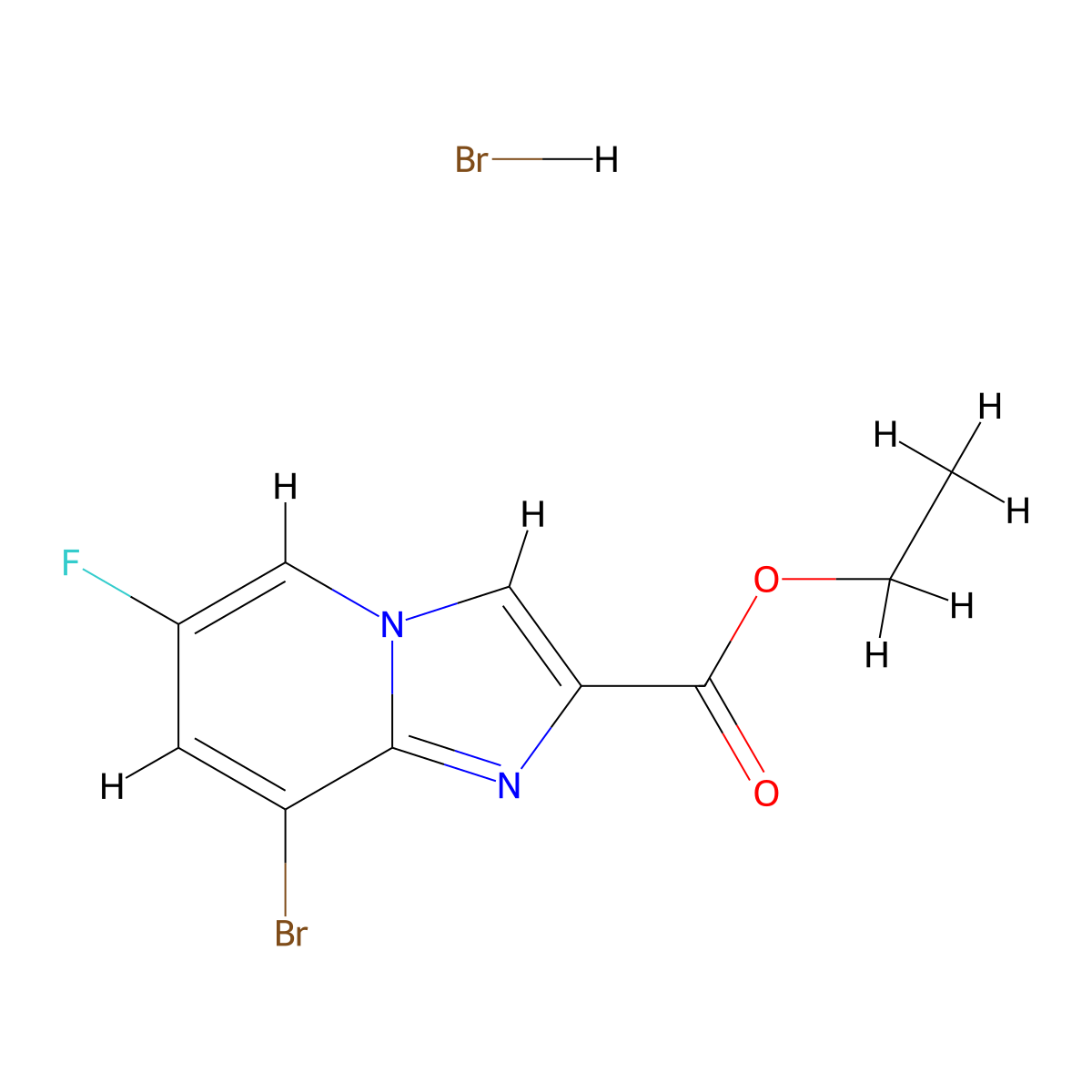 8-Bromo-6-fluoro-imidazo[1,2-a]pyridine-2-carboxylic acid ethyl ester hydrobromide molecular structure, CAS 1951438-88-2