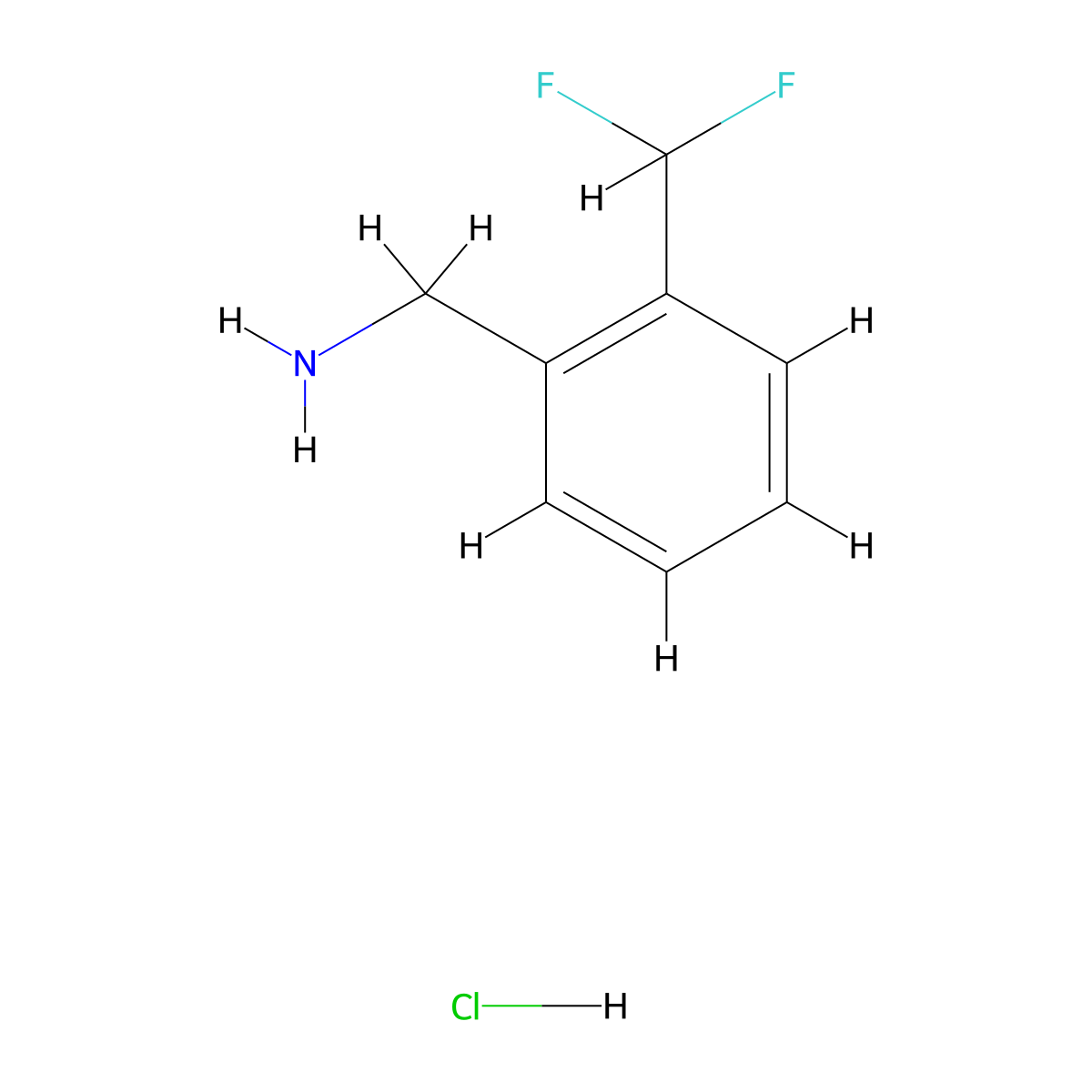 2-Difluoromethyl-benzylamine hydrochloride molecular structure, CAS 1951439-00-1