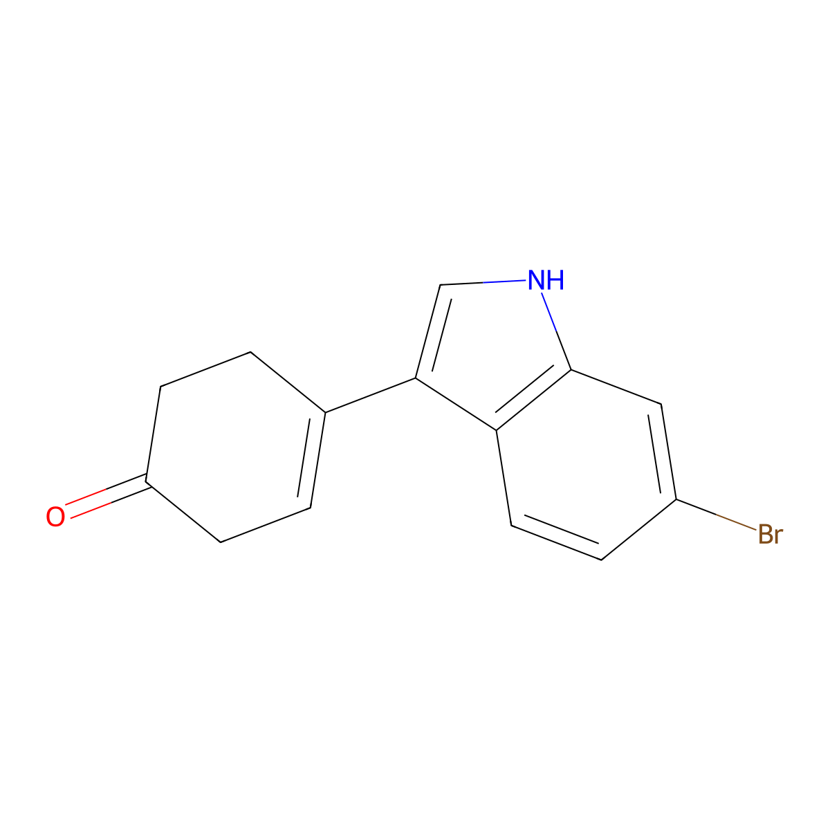 4-(6-Bromo-1H-indol-3-yl)cyclohex-3-enone molecular structure, CAS 1951439-10-3