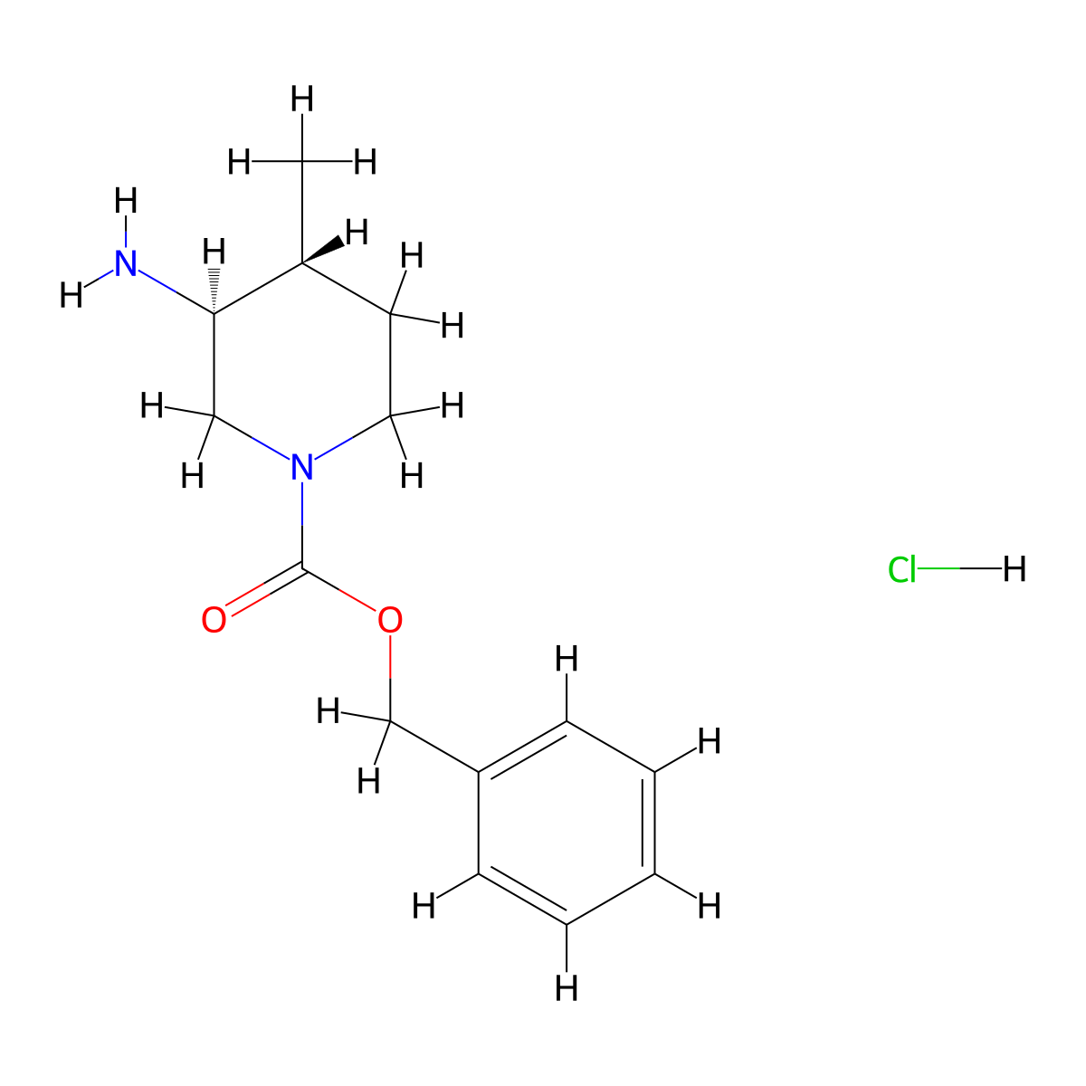 trans-Benzyl 3-amino-4-methylpiperidine-1-carboxylate hcl molecular structure, CAS 1951439-12-5