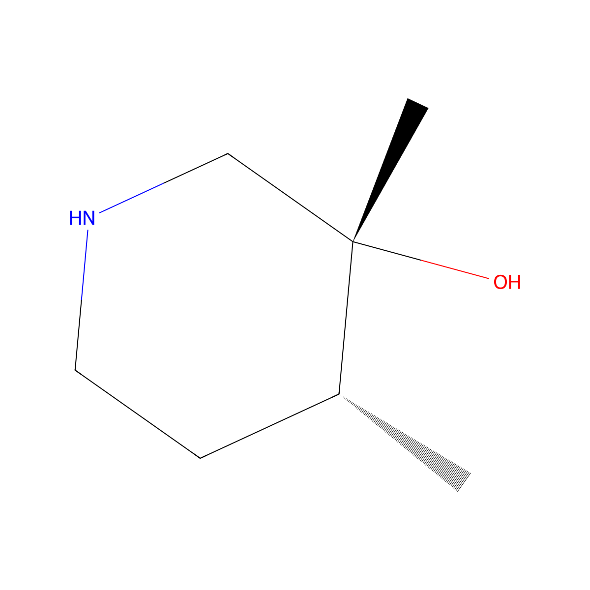 (3R,4R)-3,4-Dimethylpiperidin-3-ol molecular structure, CAS 1951439-18-1