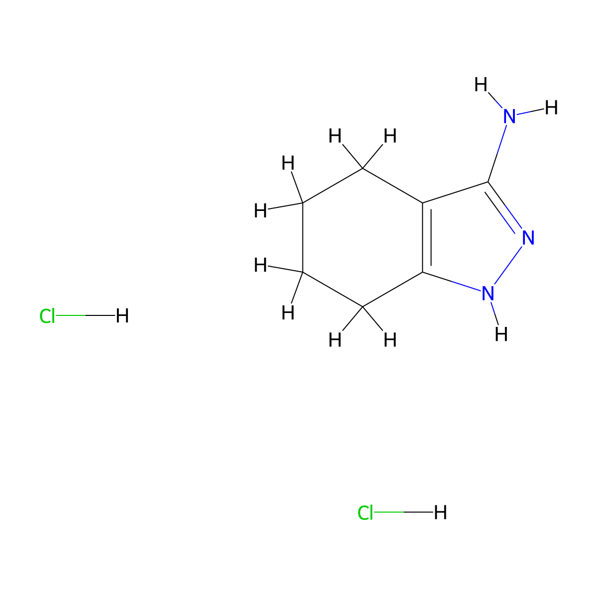4,5,6,7-Tetrahydro-1H-indazol-3-ylamine dihydrochloride molecular structure, CAS 1951439-20-5