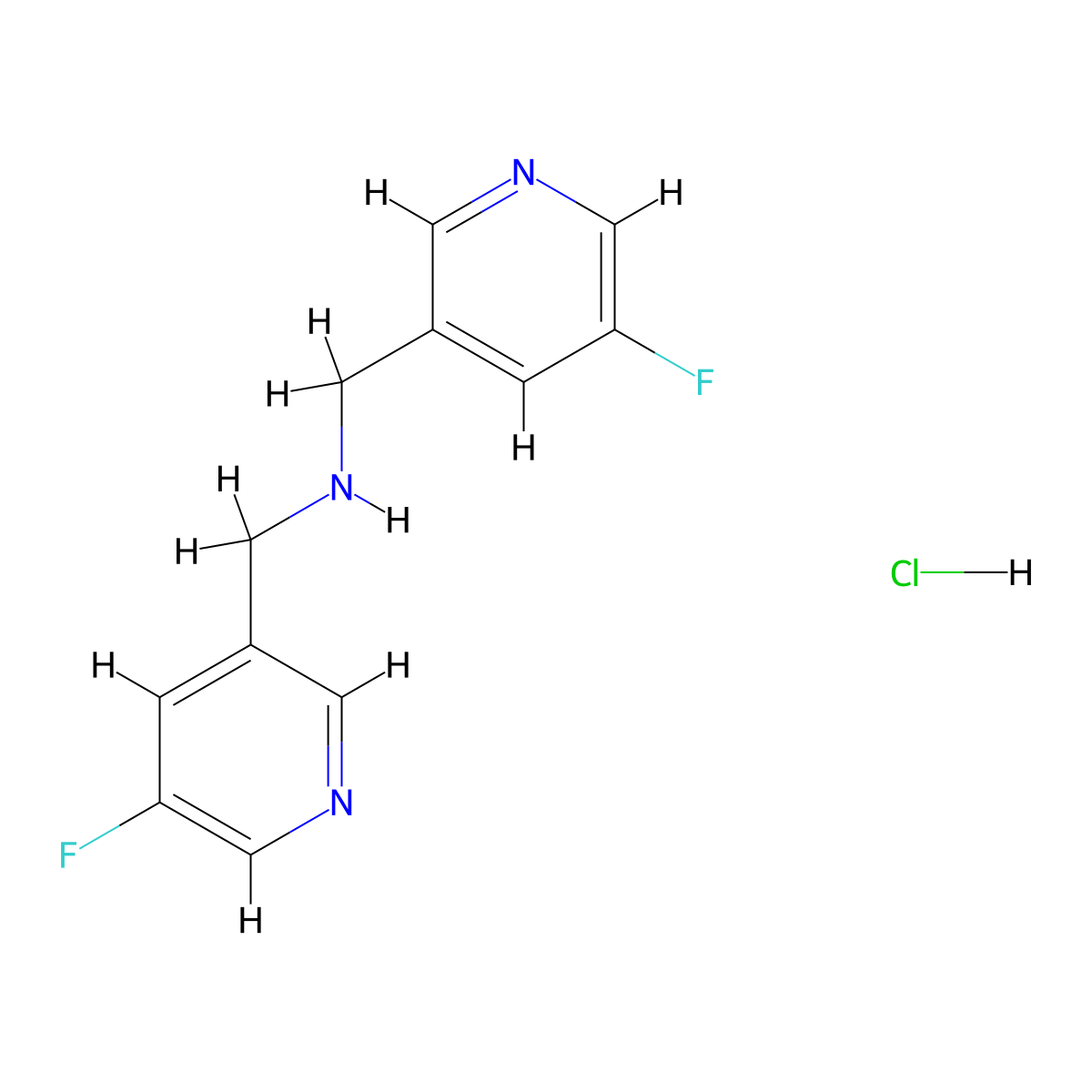 Bis((5-fluoropyridin-3-yl)methyl)amine hydrochloride molecular structure, CAS 1951439-24-9