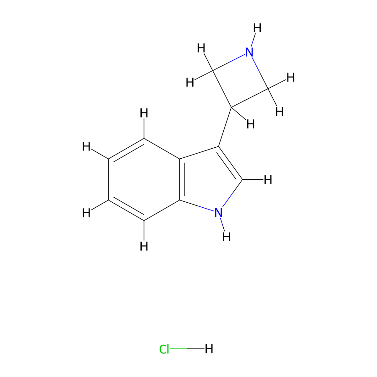 3-(Azetidin-3-yl)-1H-indole hydrochloride molecular structure, CAS 1951439-34-1