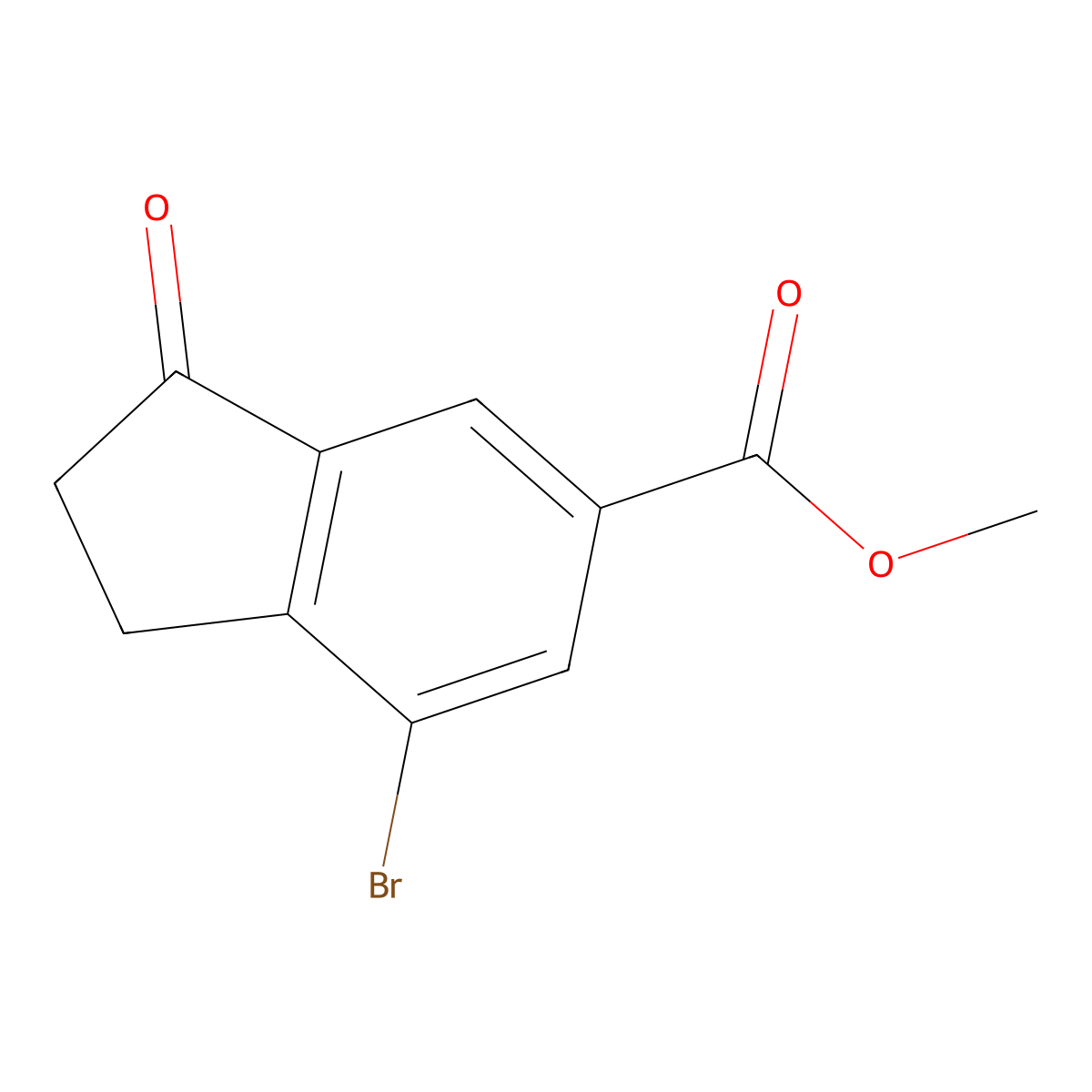 Methyl 7-bromo-3-oxo-2,3-dihydro-1H-indene-5-carboxylate molecular structure, CAS 1951439-41-0
