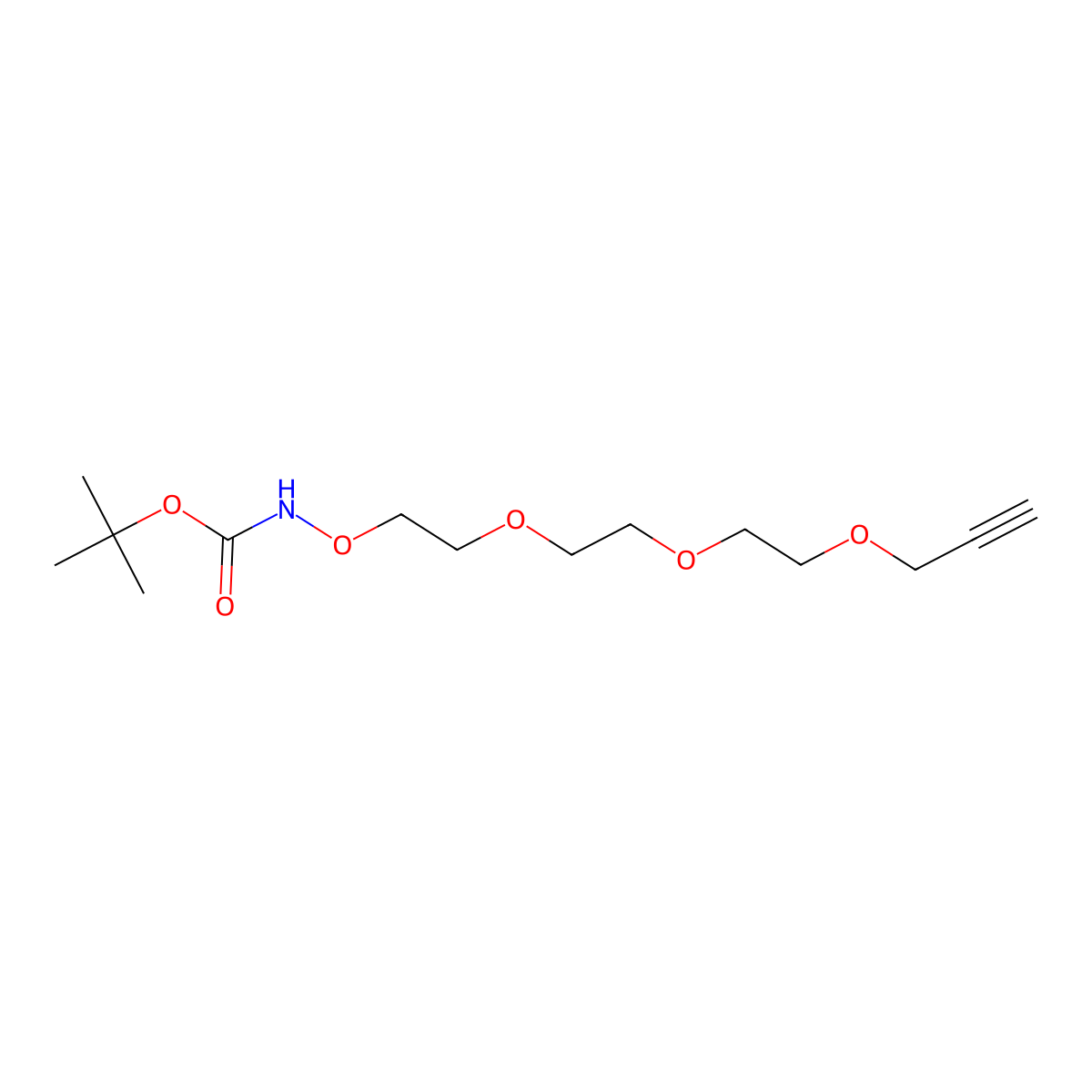 t-Boc-aminooxy-PEG3-Propargyl molecular structure, CAS 1951439-46-5