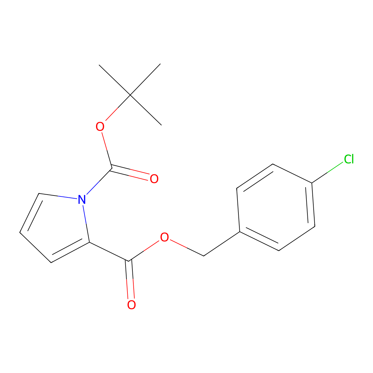 1-tert-Butyl 2-(4-chlorophenyl)methyl pyrrole-1,2-dicarboxylate molecular structure, CAS 1951439-48-7