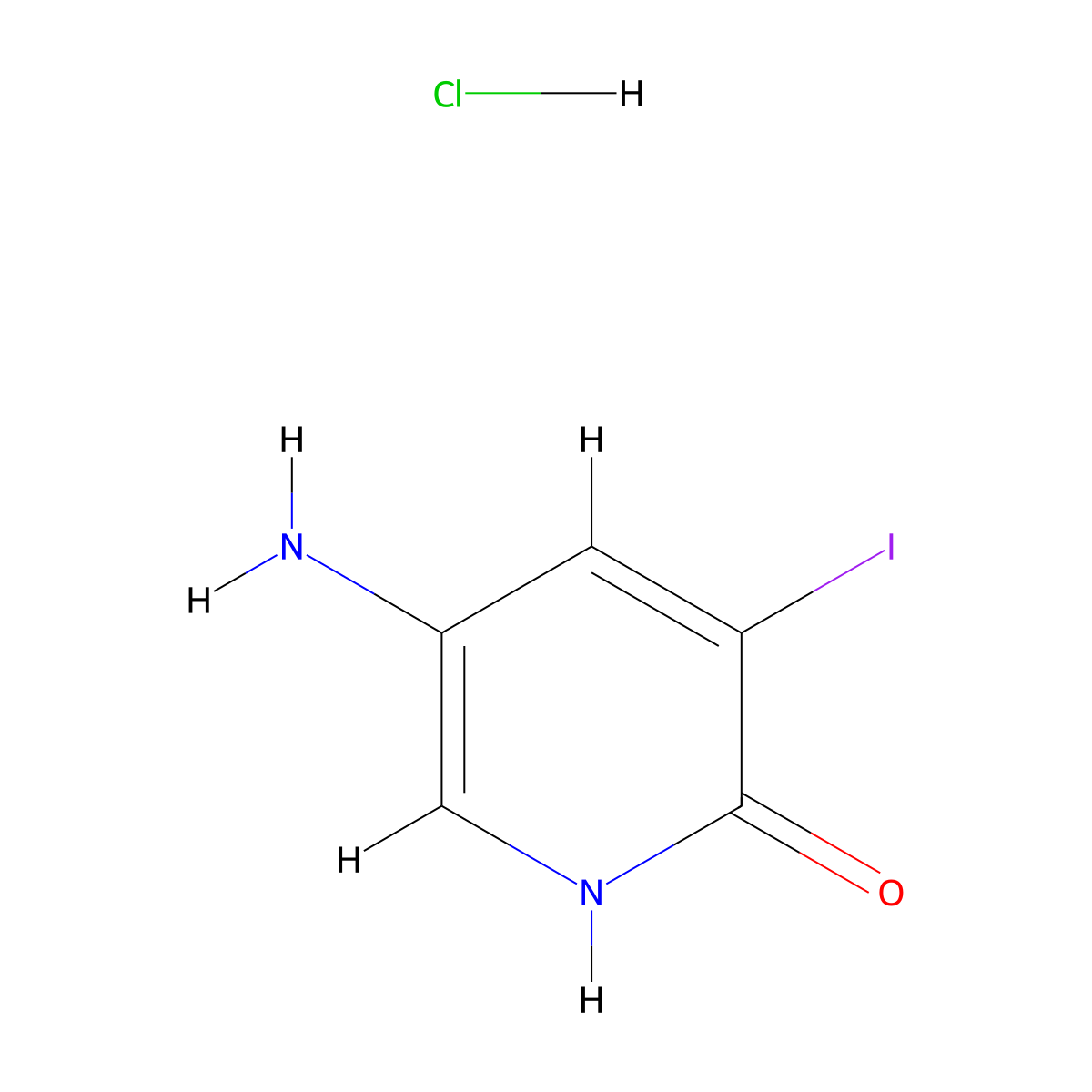 5-Amino-3-iodo-pyridin-2-ol hydrochloride molecular structure, CAS 1951439-52-3