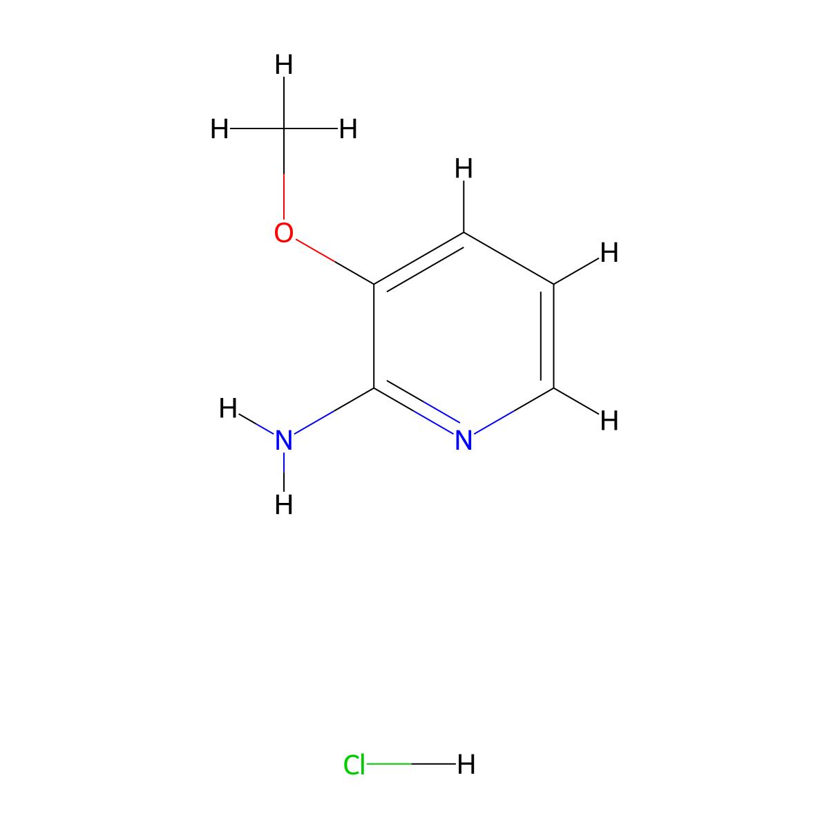 3-Methoxy-pyridin-2-ylamine hydrochloride molecular structure, CAS 1951439-54-5