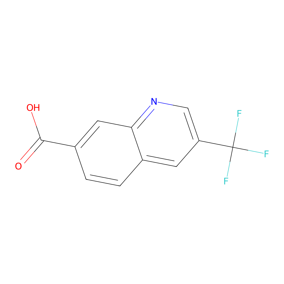 3-(Trifluoromethyl)quinoline-7-carboxylic acid molecular structure, CAS 1951439-59-0