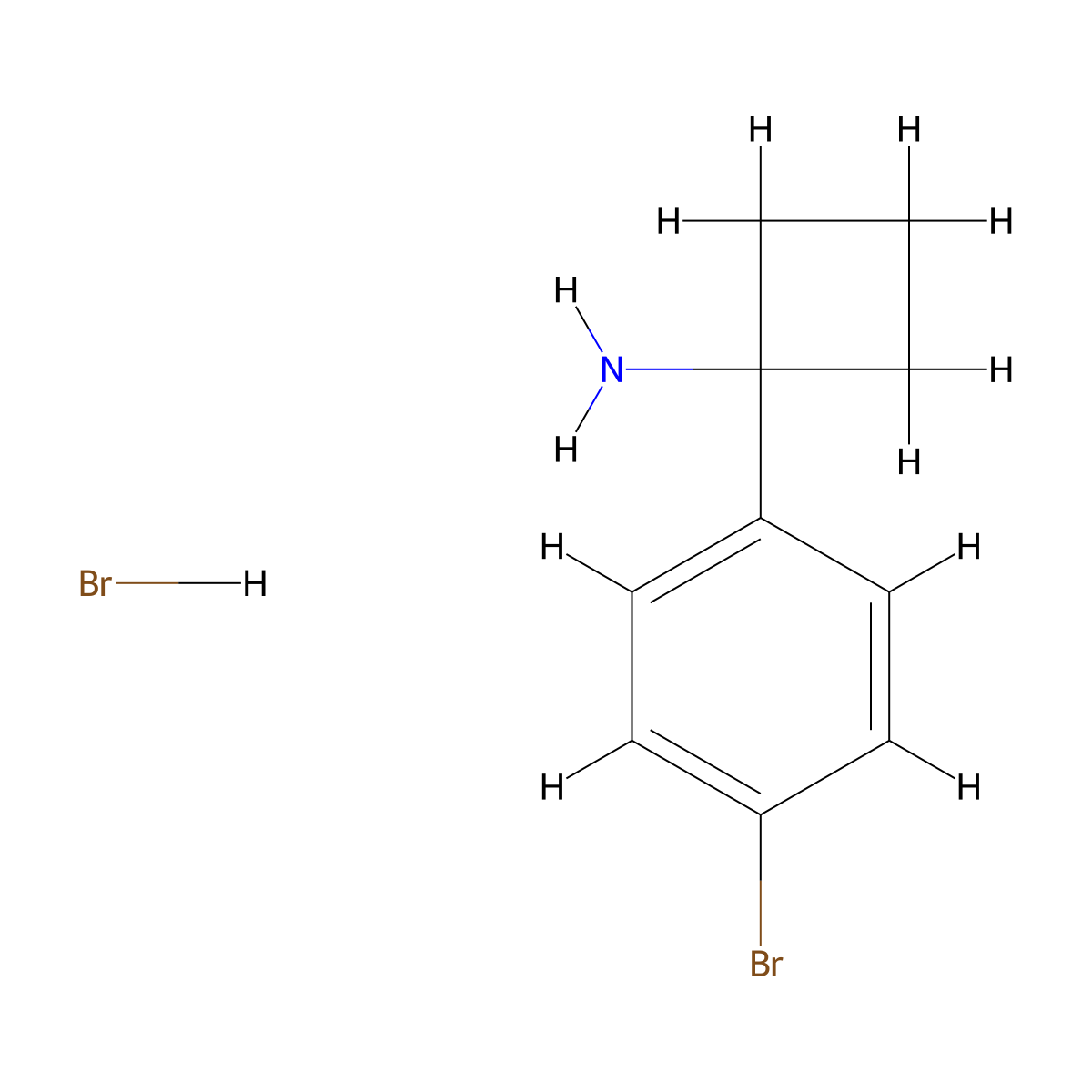 1-(4-Bromophenyl)cyclobutan-1-amine hydrobromide molecular structure, CAS 1951439-61-4