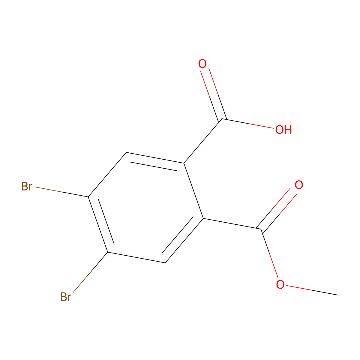 4,5-Dibromo-2-(methoxycarbonyl)benzoic acid molecular structure, CAS 1951439-62-5